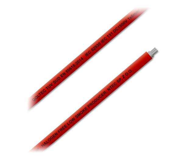 Qoltec Kabel solarny fotowoltaiczny 6mm² 100m, czerwony - 1210765 - zdjęcie 3